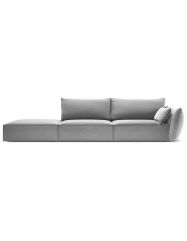 Kaelle venstrevendt 4-personers sofa i velour B286 cm - Grå