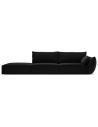 Kaelle venstrevendt 4-personers sofa i velour B286 cm - Sort