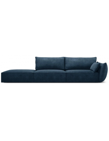Se Kaelle venstrevendt 4-personers sofa i chenille B286 cm - Blå hos Lepong.dk