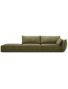 Kaelle venstrevendt 4-personers sofa i chenille B286 cm - Grøn