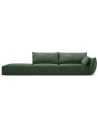 Kaelle venstrevendt 4-personers sofa i chenille B286 cm - Flaskegrøn