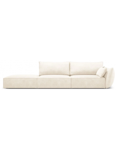 Se Kaelle venstrevendt 4-personers sofa i chenille B286 cm - Lys beige hos Lepong.dk