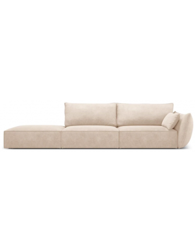 Se Kaelle venstrevendt 4-personers sofa i chenille B286 cm - Beige hos Lepong.dk