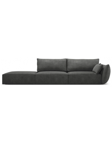 Kaelle venstrevendt 4-personers sofa i chenille B286 cm - Mørkegrå