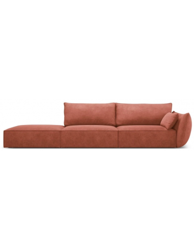 Billede af Kaelle venstrevendt 4-personers sofa i chenille B286 cm - Terracotta
