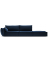 Kaelle højrevendt 4-personers sofa i velour B286 cm - Blå