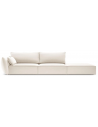 Kaelle højrevendt 4-personers sofa i velour B286 cm - Lys beige