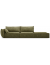 Kaelle højrevendt 4-personers sofa i chenille B286 cm - Grøn