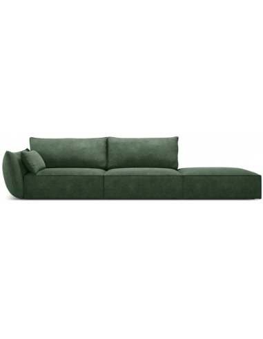 Billede af Kaelle højrevendt 4-personers sofa i chenille B286 cm - Flaskegrøn