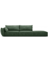 Kaelle højrevendt 4-personers sofa i chenille B286 cm - Flaskegrøn