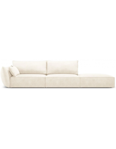 Se Kaelle højrevendt 4-personers sofa i chenille B286 cm - Lys beige hos Lepong.dk