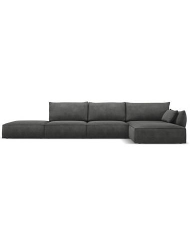 Kaelle højrevendt chaiselongsofa i chenille B386 x D166 cm - Mørkegrå