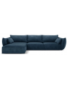 Kaelle venstrevendt chaiselongsofa i chenille B308 x D171 cm - Blå