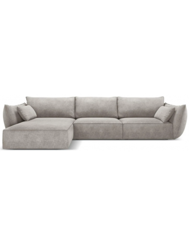 Kaelle venstrevendt chaiselongsofa i chenille B308 x D171 cm - Lysegrå