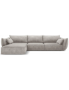 Kaelle venstrevendt chaiselongsofa i chenille B308 x D171 cm - Lysegrå