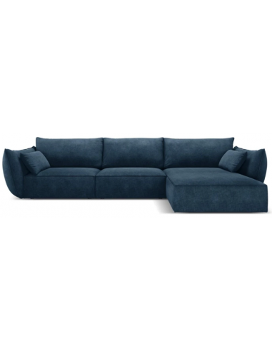 Kaelle højrevendt chaiselongsofa i chenille B308 x D171 cm - Blå