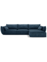 Kaelle højrevendt chaiselongsofa i chenille B308 x D171 cm - Blå