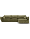 Kaelle højrevendt chaiselongsofa i chenille B308 x D171 cm - Grøn