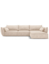 Kaelle højrevendt chaiselongsofa i chenille B308 x D171 cm - Beige