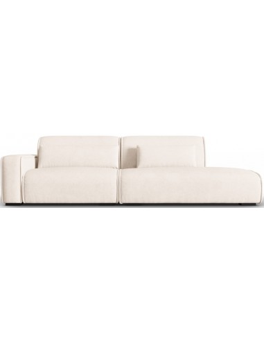 Lina højrevendt 3-personers sofa i polyester B274 cm – Lys beige