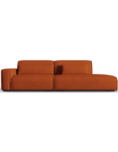 Lina højrevendt 3-personers sofa i polyester B274 cm – Terracotta