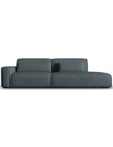 Lina højrevendt 3-personers sofa i polyester B274 cm – Blågrå