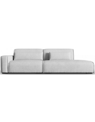 Lina højrevendt 3-personers sofa i polyester B274 cm – Sølvgrå