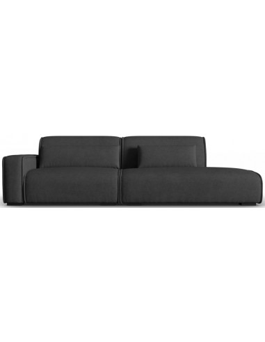 Lina højrevendt 3-personers sofa i polyester B274 cm – Mørkegrå