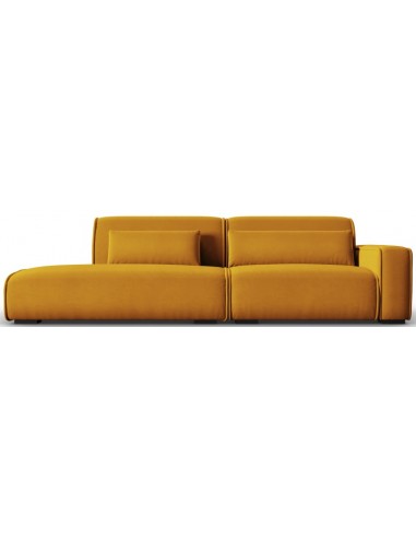 Lina venstrevendt 3-personers sofa i velour B274 cm – Guld