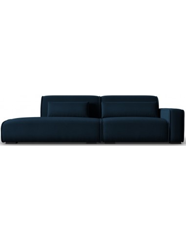 Lina venstrevendt 3-personers sofa i velour B274 cm – Blå