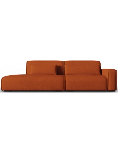Lina venstrevendt 3-personers sofa i polyester B274 cm – Terracotta