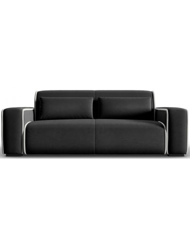 Lina 3-personers sofa i velour B192 cm – Antracit/Grå