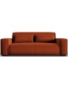 Lina 3-personers sofa i velour B192 cm - Murstensrød