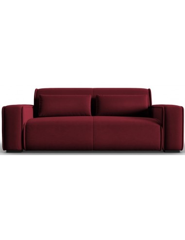 Lina 3-personers sofa i velour B192 cm – Bordeaux