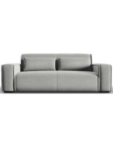 Lina 3-personers sofa i velour B192 cm – Grå