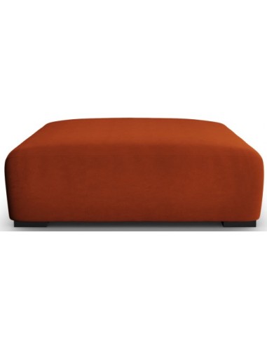 Se Lina puf til sofa i velour B117 x D102 cm - Murstensrød hos Lepong.dk