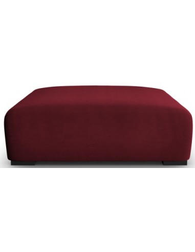Billede af Lina puf til sofa i velour B117 x D102 cm - Bordeaux