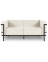 Cannes udendørs loungesofa i stål og polyester B164 x D70 cm - Antracit/Beige