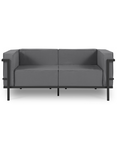 Billede af Cannes udendørs loungesofa i stål og polyester B164 x D70 cm - Antracit/Mørkegrå