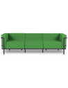 Cannes udendørs loungesofa i stål og polyester B230 x D70 cm - Antracit/Grøn