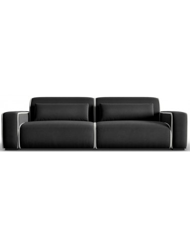 Billede af Lina 4-personers sofa i velour B248 cm - Antracit/Grå
