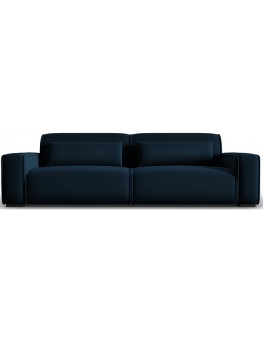 Se Lina 4-personers sofa i velour B248 cm - Blå hos Lepong.dk