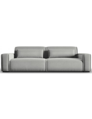Se Lina 4-personers sofa i velour B248 cm - Grå hos Lepong.dk