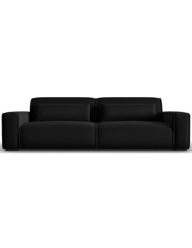 Se Lina 4-personers sofa i velour B248 cm - Sort hos Lepong.dk
