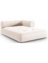 Lily højrevendt daybed i chenille 188 x 144 cm - Lys beige