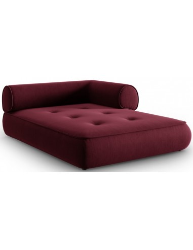 Se Lily højrevendt daybed i chenille 188 x 144 cm - Bordeaux hos Lepong.dk