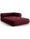 Lily højrevendt daybed i chenille 188 x 144 cm - Bordeaux