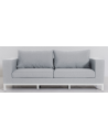 Square loungesofa i aluminium og sunbrella quick dry polyester 223 x 86 cm - Hvid/Lysegrå