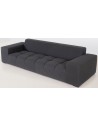 Syra loungesofa i aluminium og sunbrella quick dry polyester 280 x 105 cm - Antracit/Mørkegrå