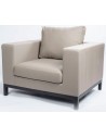 Square loungestol i aluminium og sunbrella quick dry polyester 104 x 86 cm - Antracit/Taupe